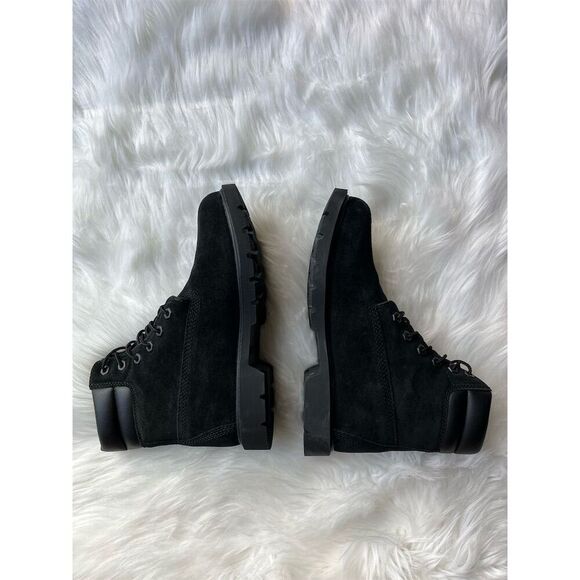 🆕 Timberland Linden Woods Women's 6" Waterproof Black Suede Boots Size 7.5 - Picture 4 of 9